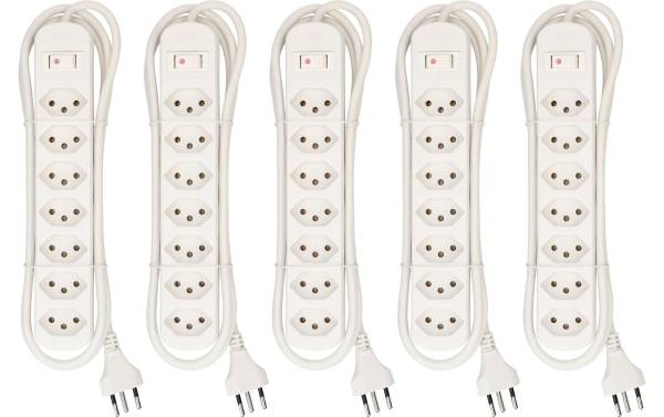 Max Hauri Steckdosenleiste Basic-Line 7x T13 5er Set