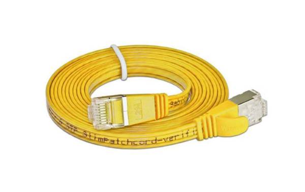 SLIM Slimpatchkabel Cat 6, STP, 0.75 m, Gelb