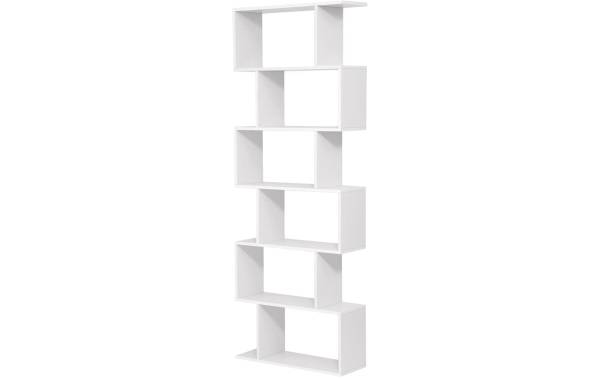 VASAGLE Regal Zick-Zack 190.5 x 70 cm, Weiss