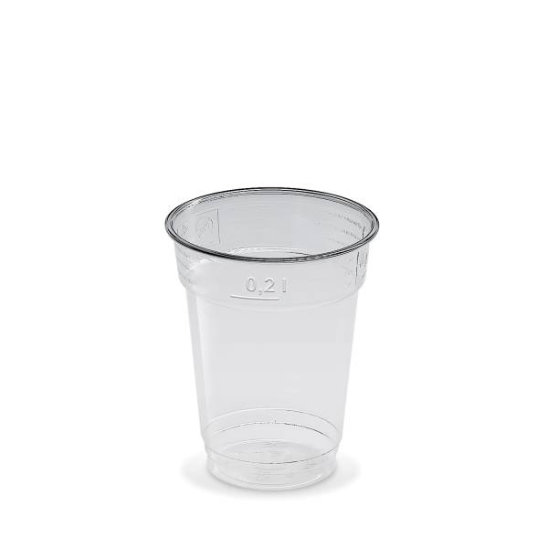 Becher (PET) glasklar 78mm 0,2L – 50 Stück