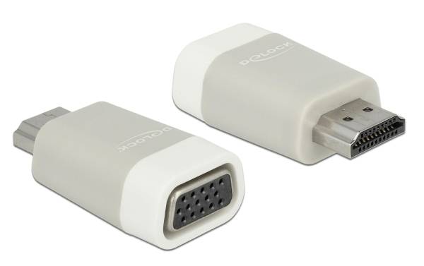 Delock Adapter HDMI – VGA ohne Mutter, Weiss