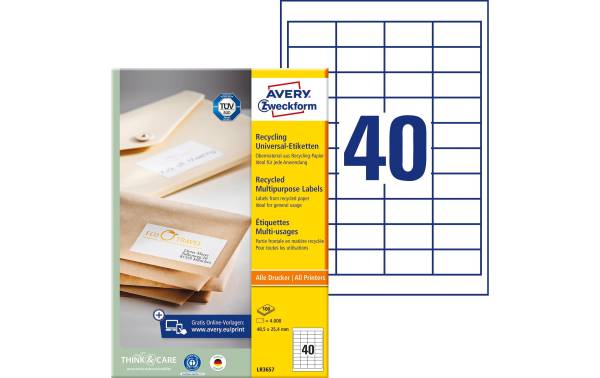 Avery Zweckform Universal-Etiketten 48.5 x 25.4 mm, 100 Blatt