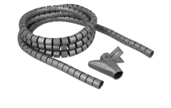 Delock Spiroschlauch mit Einziehwerkzeug, 2.5 m x 20 mm Grau