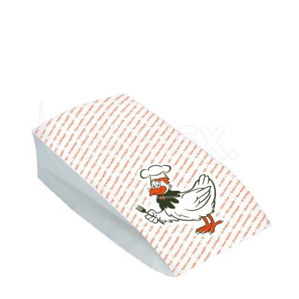 Papierbeutel (PAP,PE) 2-lagig fettdicht 15+8 x 30 cm Maxi für Hähnchen – 100 …