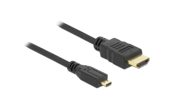 Delock Kabel HDMI – Micro-HDMI (HDMI-D), 3 m, Schwarz