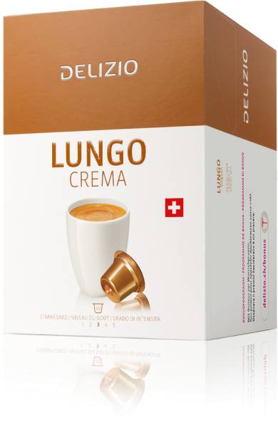 Kaffeekapseln Lungo Crema 48 Stück DELIZIO 10184838