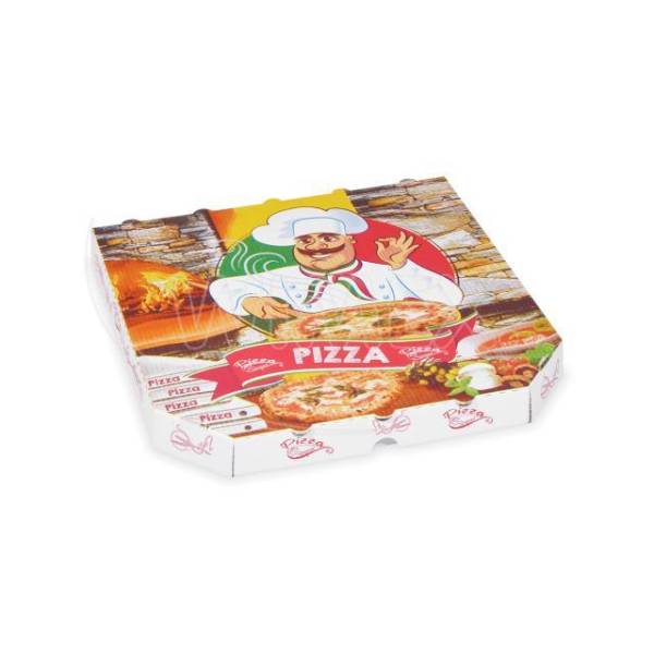Pizzakarton aus Mikrowellpappe 30 x 30 x 3 cm – 100 Stück