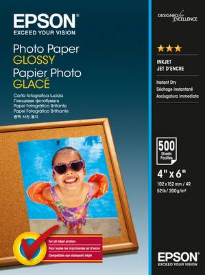 Photo Paper Glossy 10x15cm InkJet 200g 500 Blatt EPSON S042549