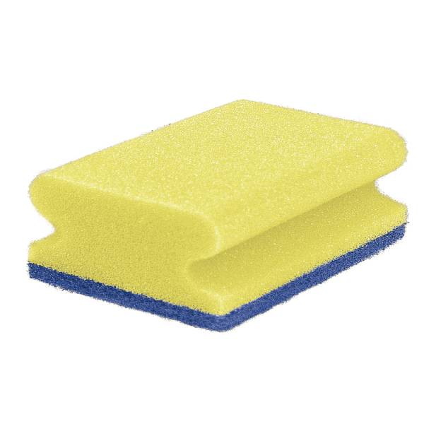 100x Pad-Schwämme Bad Vlies nicht kratzend 10er gelb/blau 153x69x42mm