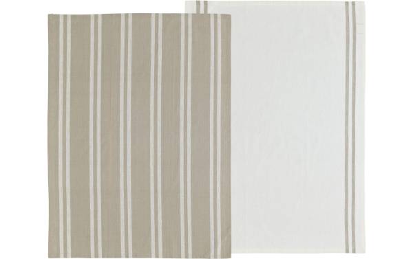 Södahl Geschirrtuch-Set Soft 2 Stück, Beige/Hellgrau