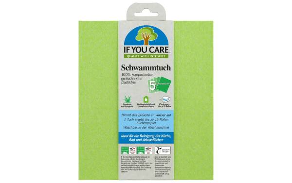 if you care Schwammtuch 5 Stück, Grün