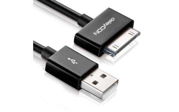 deleyCON USB 2.0-Kabel USB A - Apple Dock 30-Pin 2 m