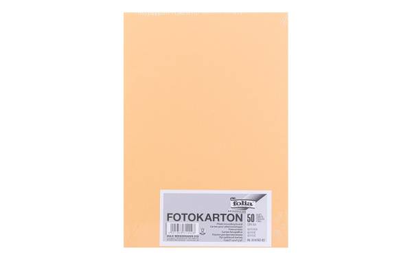 folia Fotokarton, DIN A4, 300 g/qm, aprikose
