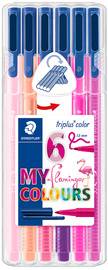STAEDTLER Fasermaler triplus color "MY pastel COLOURS", 6er