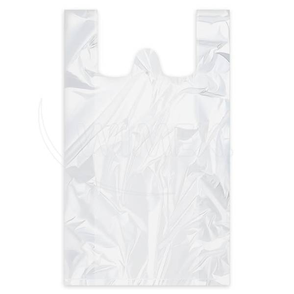 Hemdchen-Tragetasche (HDPE) extra-stark weiß 24+11 x 46 cm 5kg – 100 Stück