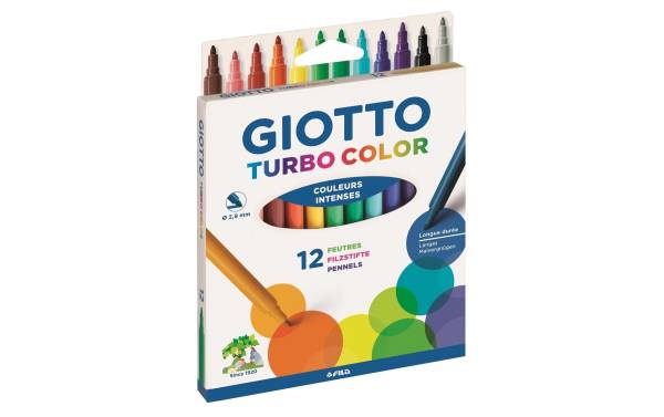 Giotto Fasermaler Turbo Color Mehrfarbig 12 Stück