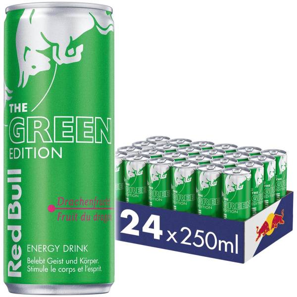 RED BULL Energy Drink Alu 6252 Green Edition 25 cl, 24 Stk.