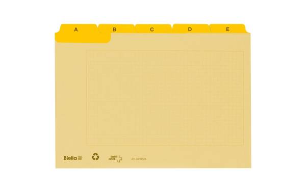 Kartei-Leitkarten A7 gelb,A-Z,verstärkt,25-teilig BIELLA 21972520U