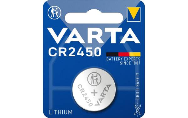 Knopfzelle Lithium CR2450,3V 560 mAh 1 Stück VARTA 645010140