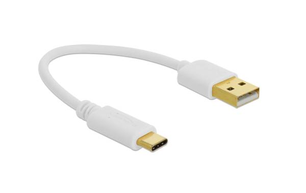 Delock USB-Ladekabel USB A – USB C 0.15 m