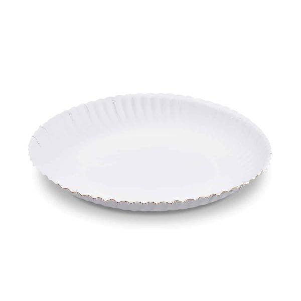 Pappteller (FSC Mix) tief weiß 22cm – 50 Stück