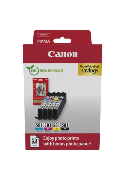 CANON Photo Valuepack BKCMY CLI-581 Pixma TR7550 4×5.6ml