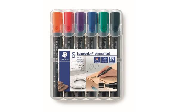 STAEDTLER Lumocolor Permanent-Marker 350, 6er Etui