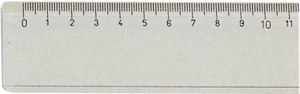 Flachlineal 30cm transparent GRAFONORM 88/30