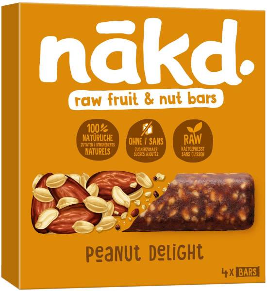 4 Riegel NAKD Peanut Delight