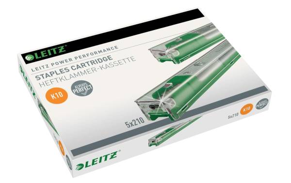 Heftklammer-Kassette K10 5.5mm grün, Schachtel a 1050 Stück LEITZ 55930000