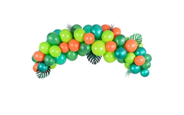 Partydeco Luftballon Girlande Dino 2 m, 60 Ballons
