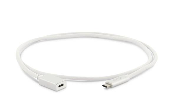 LMP USB 3.1 Adapter USB C – USB C 1 m Verlängerung Silber