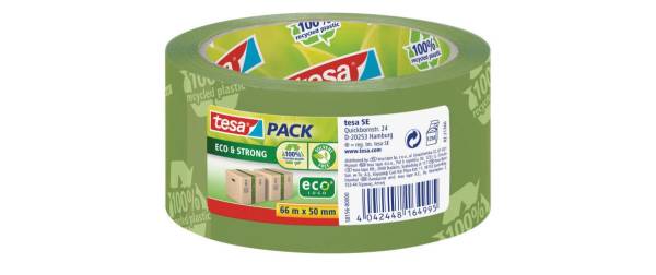 Tesapack eco&amp;strong 50mmx66m grün, Recycling TESA 581560000