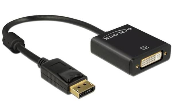 Delock Adapterkabel DP – DVI-I, 4K Schwarz