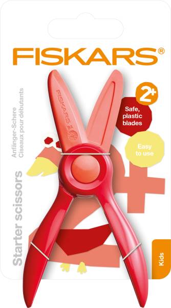 FISKARS Kinderschere 9.5cm 1064065 rot, für Anfänger