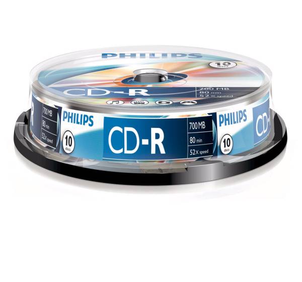 CD-R 10er Spindel PHILIPS CR7D5NB10