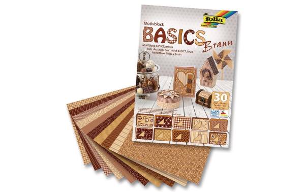 Folia Motivblock Basics braun