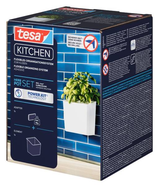 tesa KITCHEN Kräutertopf, weiß