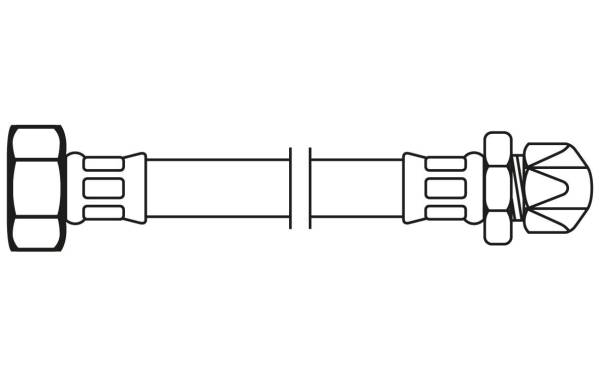 Flexo Anschlussschlauch DN8 IG x Quetschver. 1/2 x 10 mm / 30 cm