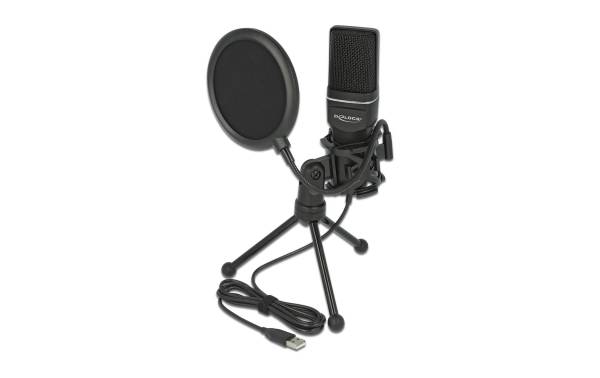 Delock Kondensatormikrofon USB für Gaming & Podcasting