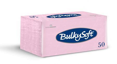 Servietten Lunch Bulkysoft, 2-lagig, rosa, 38x38cm, 1/8 Falz - Karton à 40 Pack / Pack à 50 Serviet