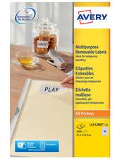 AVERY ZW. Etiquette multi-usages, enlevable, 25,4 x 10 mm