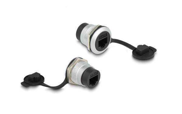 Delock RJ45 Cat.6 Einbaubuchse mit Staubschutzkappe, 1 Stück