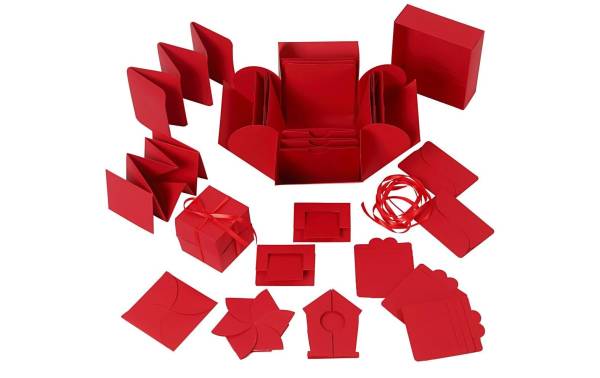 Creativ Company Geschenkschachtel Explosionsbox Rot