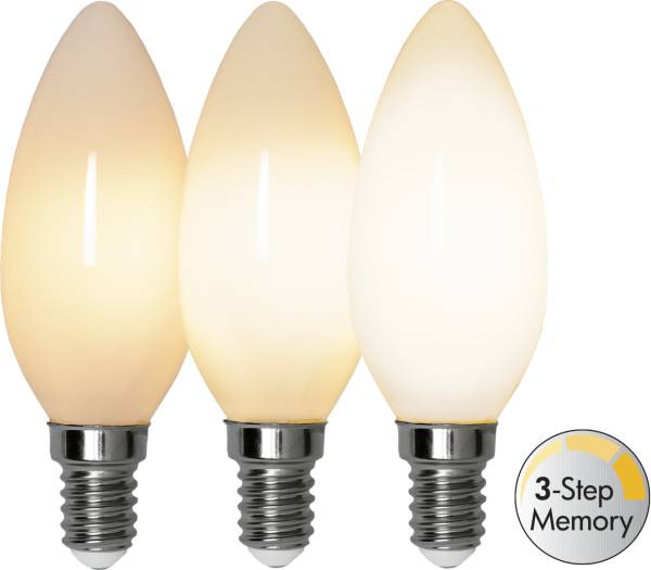 LED Leuchtmittel E14 C35 Opaque Filament RA90 3-step