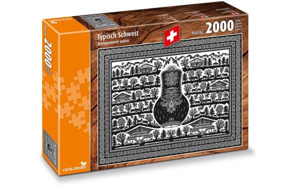 Typisch Schweiz: Scherenschnitt – Puzzle [2000 Teile]