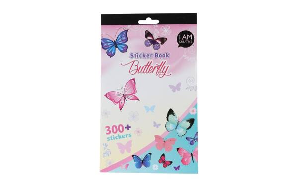 I AM CREATIVE Stickerbuch Butterfly 6 Seiten