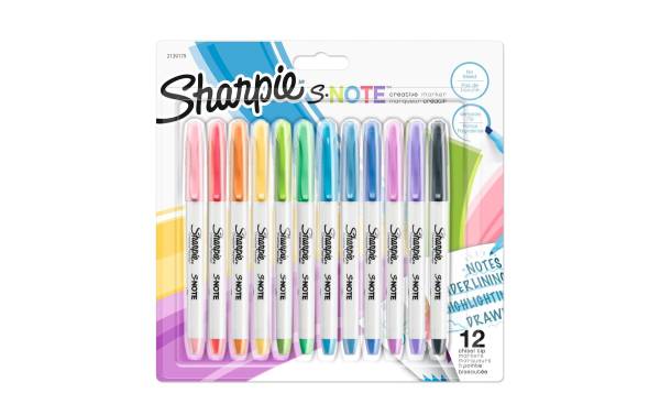 Sharpie Kreativ-Marker S-NOTE, 12er Blisterkarte