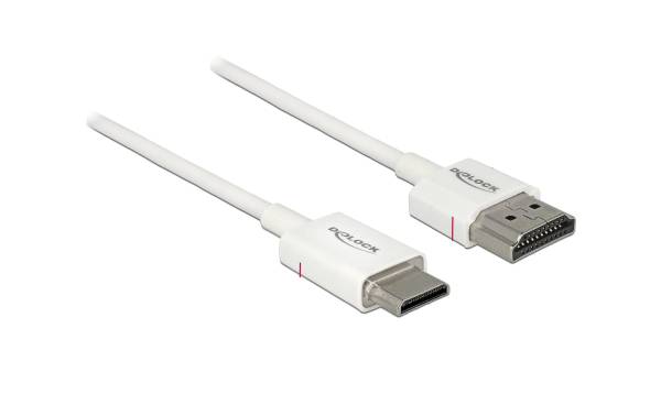 Delock Kabel 4K 60Hz HDMI – Mini-HDMI (HDMI-C), 1.5 m, Weiss