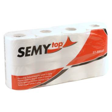 Toilettenpapier SemyTop 3-lagig 250 Blatt naturweiss - Sack à 56 Rollen